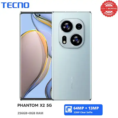 TECNO Phantom X2 5G Network 6.8 8GB RAM + 256GB ROM MediaTek Dimensity 9000 CPU 32MP Selfie Camera 45W Type-C Charge 5160mAh Battery primary image